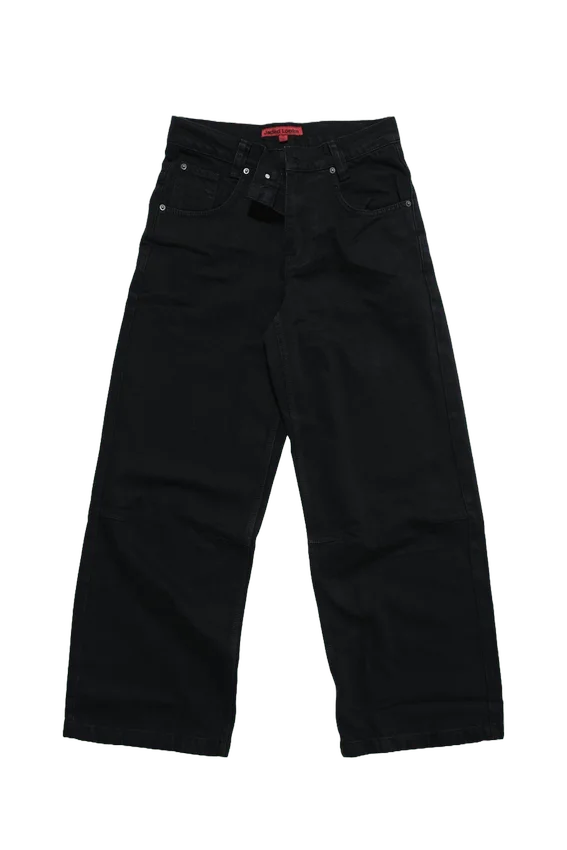 Czarne Colossus Jeans w rozmiarze XL