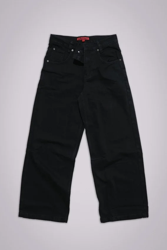 Czarne Colossus Jeans w rozmiarze XL