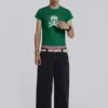 Czarne Colossus Jeans z niskim stanem