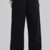 Czarne Colossus Jeans z niskim stanem