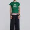 Czarne Colossus Jeans z niskim stanem