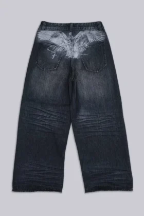 Czarne dżinsy Falcon XL Colossus Jeans