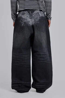 Czarne dżinsy Falcon XL Colossus Jeans