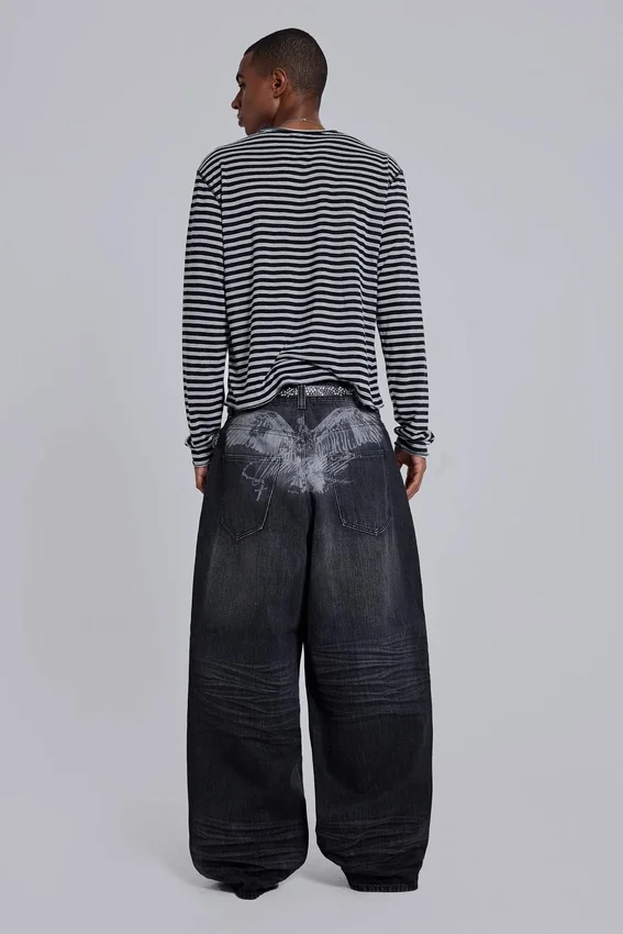 Czarne dżinsy Falcon XL Colossus Jeans