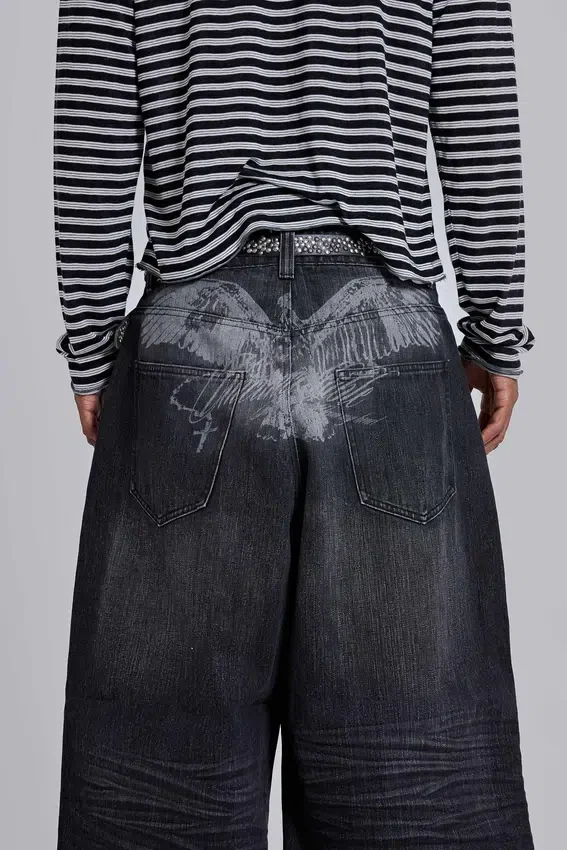 Czarne dżinsy Falcon XL Colossus Jeans