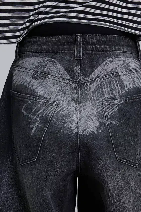 Czarne dżinsy Falcon XL Colossus Jeans