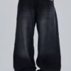 Czarne jeansy Colossus Jeans z efektem sprania