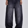 Czarne jeansy Colossus Jeans z efektem sprania