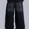 Czarne jeansy Colossus Jeans z efektem sprania