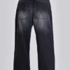 Czarne jeansy Colossus Jeans z efektem sprania