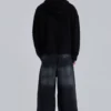 Czarne jeansy Colossus Jeans z efektem sprania