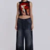 Czarne jeansy Colossus Jeans z efektem sprania