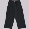 Czarne Jeansy Colossus XL w cienką prążkowaną kratkę