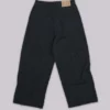 Czarne Jeansy Colossus XL w cienką prążkowaną kratkę