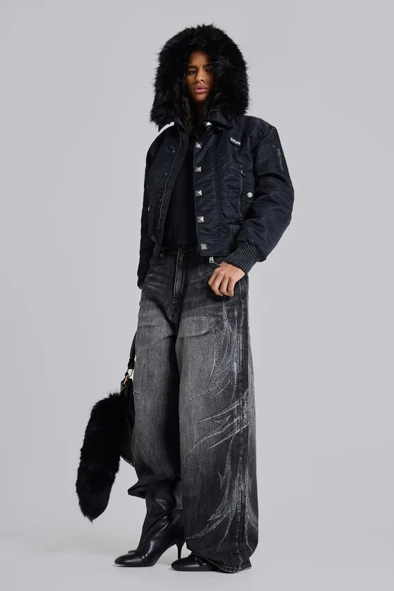 Czarne Jeansy Jewel Blade XL Colossus
