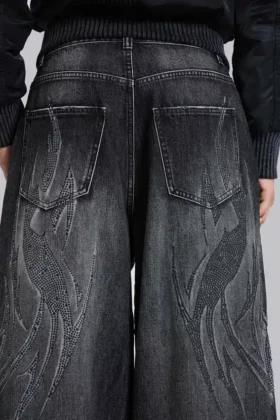 Czarne Jeansy Jewel Blade XL Colossus