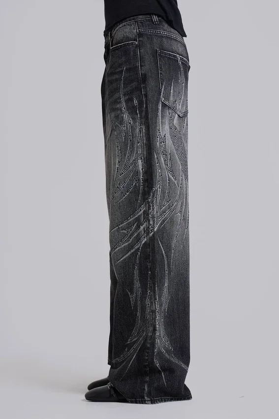 Czarne Jeansy Jewel Blade XL Colossus