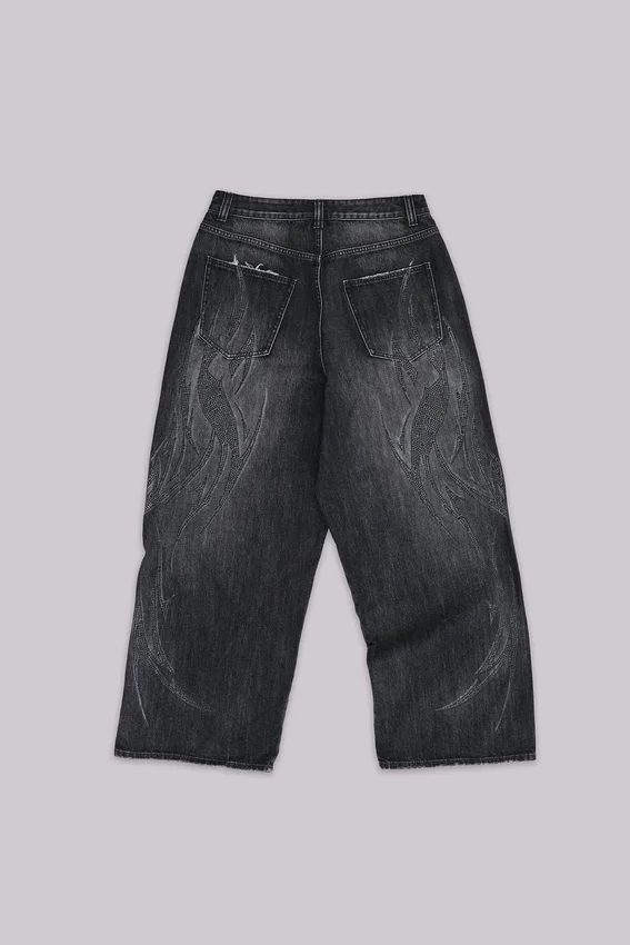 Czarne Jeansy Jewel Blade XL Colossus