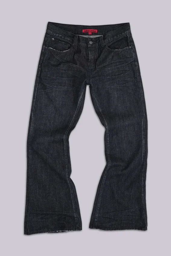 Czarne jeansy Jude Bootcut z rozszerzanymi nogawkami