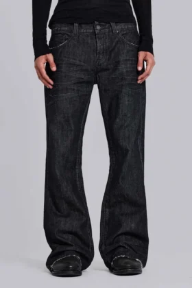 Czarne jeansy Jude Bootcut z rozszerzanymi nogawkami