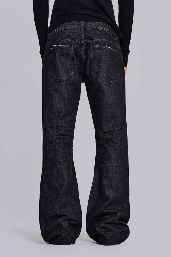 Czarne jeansy Jude Bootcut z rozszerzanymi nogawkami