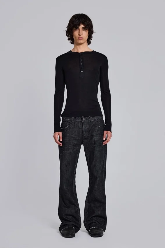 Czarne jeansy Jude Bootcut z rozszerzanymi nogawkami