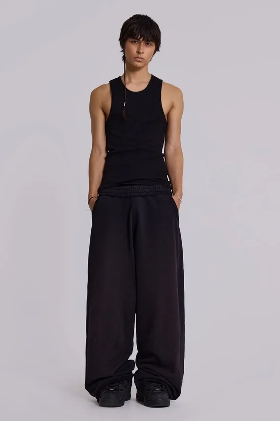 Czarne, luźne Monster Joggers