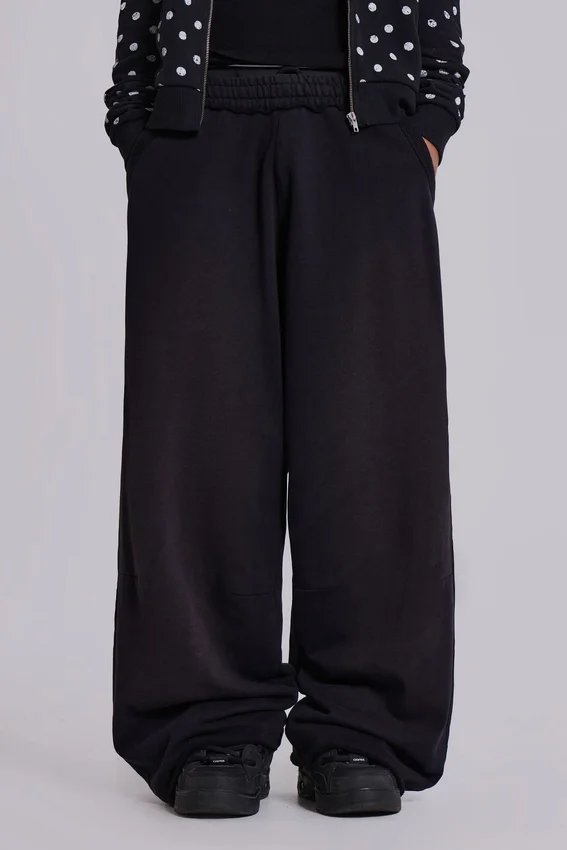 Czarne, luźne Monster Joggers