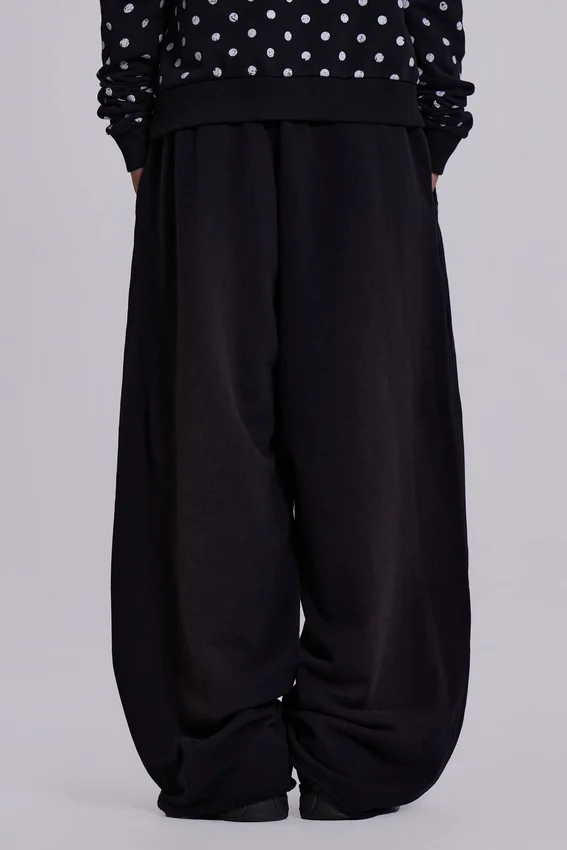 Czarne, luźne Monster Joggers