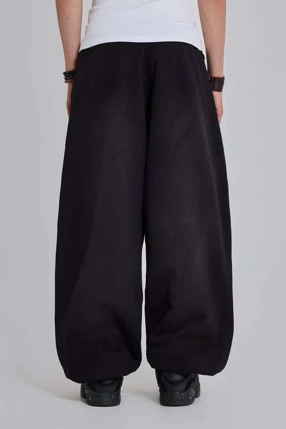 Czarne, luźne spodenki Monster Joggers z mankietami