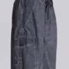 Czarne Parachute Pants z efektem olejowego wykończenia