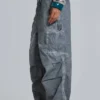 Czarne Parachute Pants z efektem olejowego wykończenia