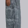 Czarne Parachute Pants z efektem olejowego wykończenia