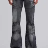 Czarne, sprane jeansy typu bootcut „Drift”