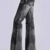 Czarne, sprane jeansy typu bootcut „Drift”