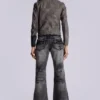 Czarne, sprane jeansy typu bootcut „Drift”