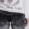 Czarne, sprane jeansy typu bootcut „Drift”