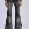 Czarne, sprane jeansy typu bootcut „Drift”