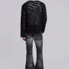 Czarne, sprane jeansy typu bootcut „Drift”