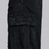 Czarne szorty cargo „Distressed Beach”
