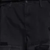 Czarne szorty cargo „Distressed Beach”