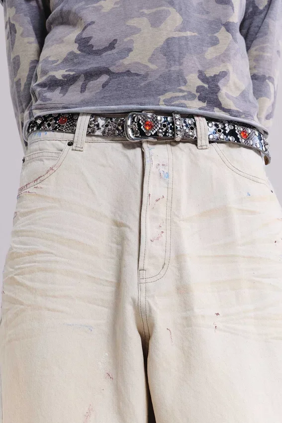 Dżinsy Ecru Paint Colossus Jeans