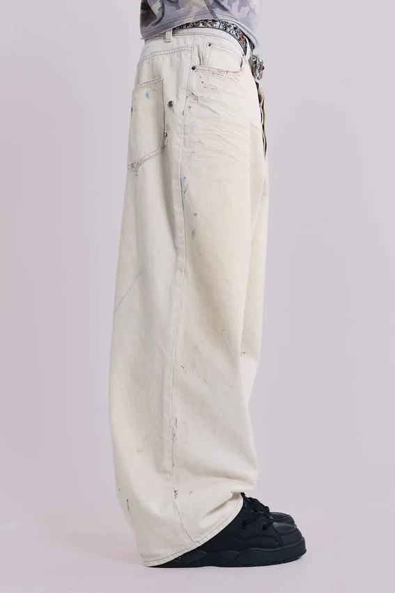 Dżinsy Ecru Paint Colossus Jeans