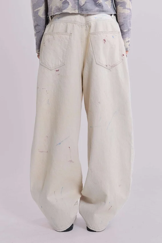 Dżinsy Ecru Paint Colossus Jeans