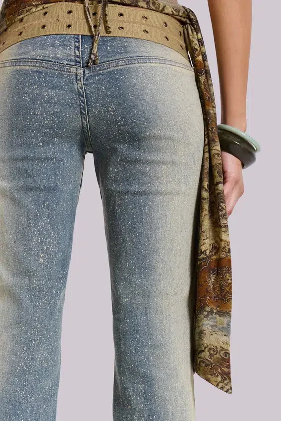 Dżinsy Strap Up w stylu stone wash