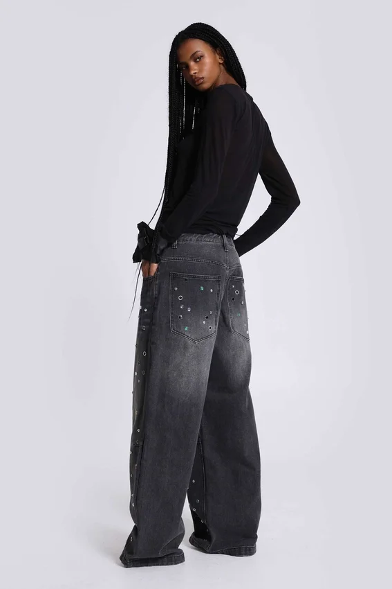 Dżinsy Trixa Colossus Jeans z ćwiekami