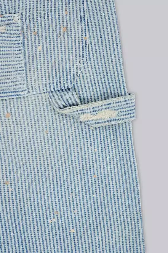 Dżinsy typu „Carpenter” z podwójnymi kolanami w prążki