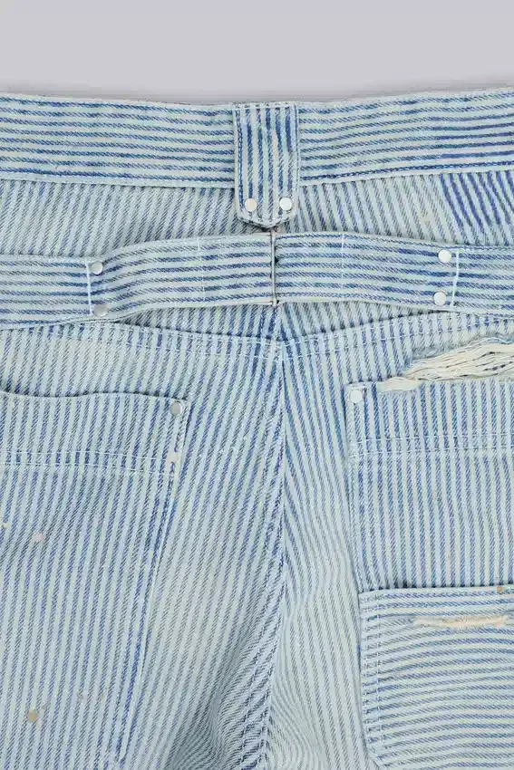 Dżinsy typu „Carpenter” z podwójnymi kolanami w prążki