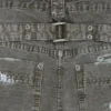Farbowane jeansy typu carpenter z tkaniny ripstop w kolorze khaki