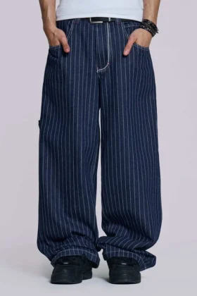 Granatowe Jeans Ollie Pinstripe XL Colossus